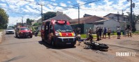 Motociclista colide moto 1000cc na lateral de uma Troller na Vila Yolanda