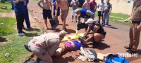 Motociclista colide moto 1000cc na lateral de uma Troller na Vila Yolanda