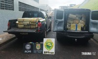 BPFRON, Polícia Federal e Polícia Civil apreendem 910 Kg de drogas em Santa Helena