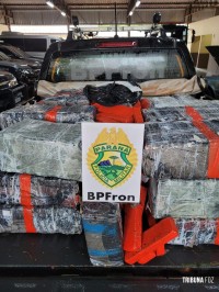 BPFRON apreende 548,4 Kg de maconha em Guaíra