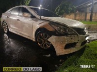 Veículos colidem em cruzamento no Bairro Cidade Alta, em Santa Helena