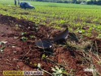 Homem morre após ser ejetado em capotamento em Santa Helena