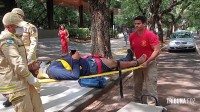 Siate socorre motociclista após colisão no Jardim Polo Centro