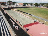 Complexo de Atletismo de Foz do Iguaçu ultrapassa 75% das obras concluídas