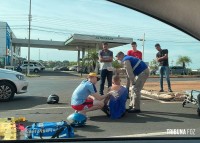 Siate socorre motociclista após colisão na Av. Costa e Silva