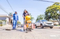 Secretaria de Obras retoma recuperação da Avenida das Cataratas