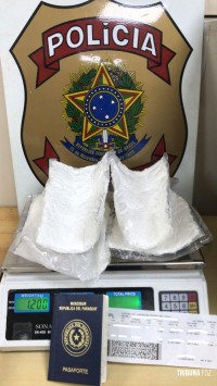 PF prende casal de paraguaios com 2,385 Kg de cocaína no Aeroporto de Foz do Iguaçu