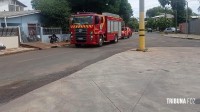 Curto circuito mobiliza o Corpo de Bombeiros no Porto Meira