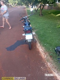 Motociclista fica ferido após ser atingido por caminhonete em distrito de Santa Helena