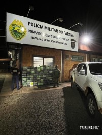 BPFRON apreende 1624 Kg de maconha em Pato Bragado