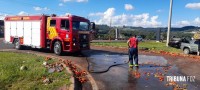 PRF registra colisão seguido de capotamento na BR-277 em São Miguel do Iguaçu 