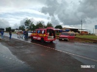 Dois veículos colidem na no Km 42 no Paraguai