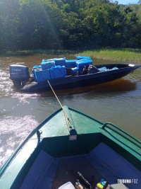 PM, PC e PF interceptam embarcação com cigarros contrabandeados em Santa Helena