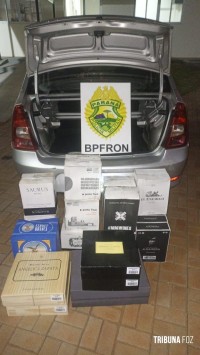 BPFRON apreende bebidas estrangeiras em Santo Antônio do Sudoeste 