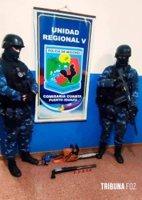 Policia apreende escopeta calibre 12 após briga de vizinhas em Puerto Iguazu