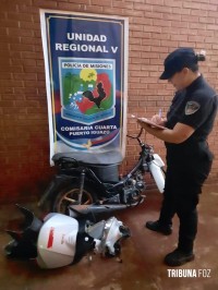 Policia de Misiones apreende moto roubada em Puerto Iguazu