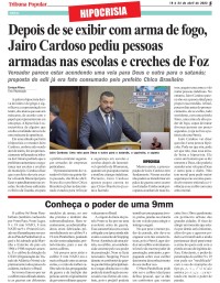 Vereador Jairo Cardoso teria trocado a bíblia por uma arma?