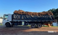 BPFRON apreende caminhão carregado com fumo em Santo Antônio do Sudoeste