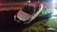 Condutor fica ferido após capotamento na BR-277