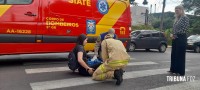 Ciclista é socorrida pelo Siate no Boicy