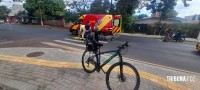 Ciclista é socorrida pelo Siate no Boicy