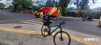 Ciclista é socorrida pelo Siate no Boicy