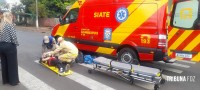 Ciclista é socorrida pelo Siate no Boicy