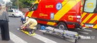 Ciclista é socorrida pelo Siate no Boicy