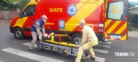 Ciclista é socorrida pelo Siate no Boicy