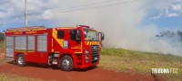 Bombeiros interveem em incêndio de campo no Jardim Copacabana