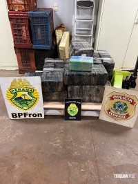 BPFRON, BOPE e Polícia Federal apreendem drogas em Foz do Iguaçu