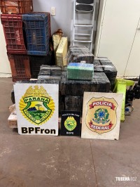 BPFRON, BOPE e Polícia Federal apreendem drogas em Foz do Iguaçu