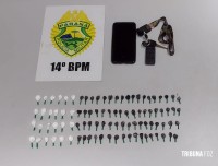 PM prende traficante com 94 buchas de cocaína na cidade de Medianeira