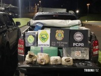 Forcas de segurança apreendem 911 Kg de maconha e centenas de munições em Santa Helena