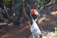 Força-tarefa da Prefeitura de Foz faz limpeza nas margens do Rio M’Boicy 