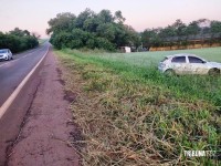 Homem fica ferido ao capotar veículo em Santa Helena