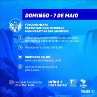 Parque Nacional do Iguaçu terá funcionamento especial no domingo 7 de maio 