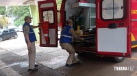 Motociclista é socorrido pelo Siate no Bairro Três Lagoas