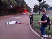 Motociclista morre ao cair de moto no final da Av. Paraná