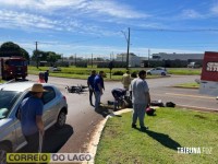 Idoso fica ferido em acidente de trânsito próximo a PRE de Santa Helena