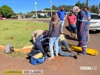 Idoso fica ferido em acidente de trânsito próximo a PRE de Santa Helena