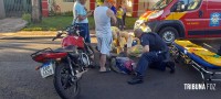 Motociclista é socorrido pelo Siate após colisão traseira no Porto Meira