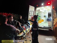 Motociclista cai em meio a lavoura de milho após acidente em Santa Helena