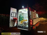 Motociclista cai em meio a lavoura de milho após acidente em Santa Helena