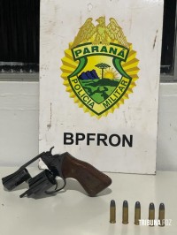 BPFRON apreende arma e munições na cidade de Medianeira