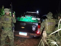 BPFRON e Polícia Federal apreende 741 Kg de maconha em Guaíra