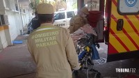 Motociclista fica gravemente ferido após colidir contra um poste no Bairro Morumbi