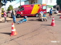 Motociclista é socorrido pelo Siate após colisão no Porto Meira