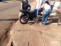 Motociclista é socorrido pelo Siate após colisão no Porto Meira