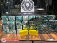 Receita Federal de Foz apreende 155 kg de cocaína em ônibus em São Miguel do Iguaçu